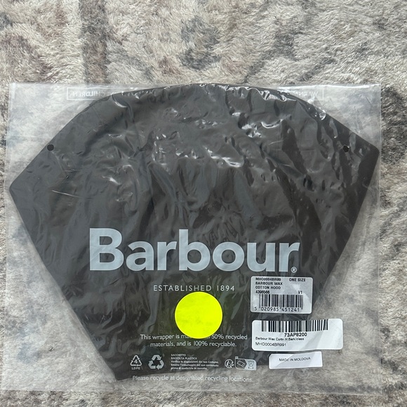 Barbour Waxed Cotton Hood - Bark - Picture 5 of 7